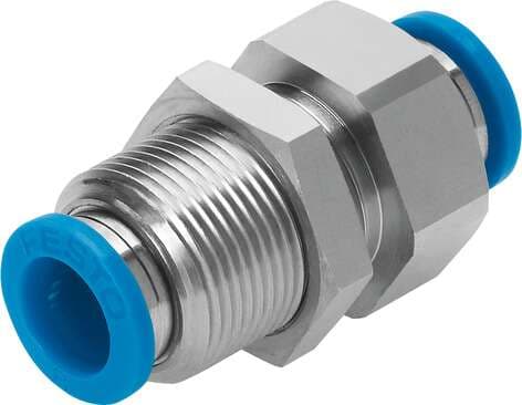 Festo 193950 push-in bulkhead connector QSS-4-F Size: Standard, Nominal size: 2,6 mm, Assembly position: Any, Container size: 10, Design structure: Push/pull principle Festo 193950 push-in bulkhead connector QSS-4-F Size: Standard, Nominal size: 2,6 mm, Assembly position: Any, Container size: 10, Design structure: Push/pull principle