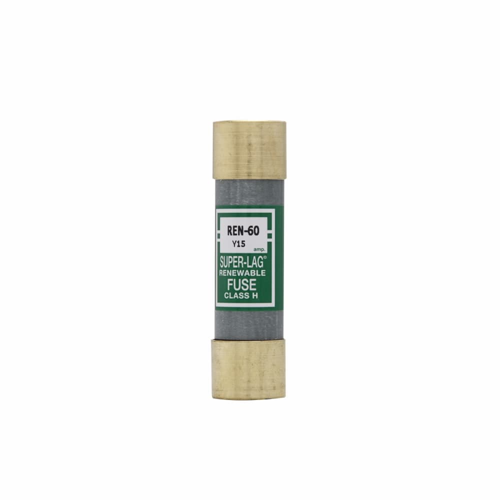 Eaton REN-60 Eaton Bussmann series REN fuse, Renewable fuse, Super lag, time lag, non current-limiting, Industrial and commercial structures, 60 A, Class H, Non-indicating, Ferrule end x ferrule end, 10 kAIC, Standard, 10, 250 V Eaton REN-60 Eaton Bussmann series REN fuse, Renewable fuse, Super lag, time lag, non current-limiting, Industrial and commercial structures, 60 A, Class H, Non-indicating, Ferrule end x ferrule end, 10 kAIC, Standard, 10, 250 V