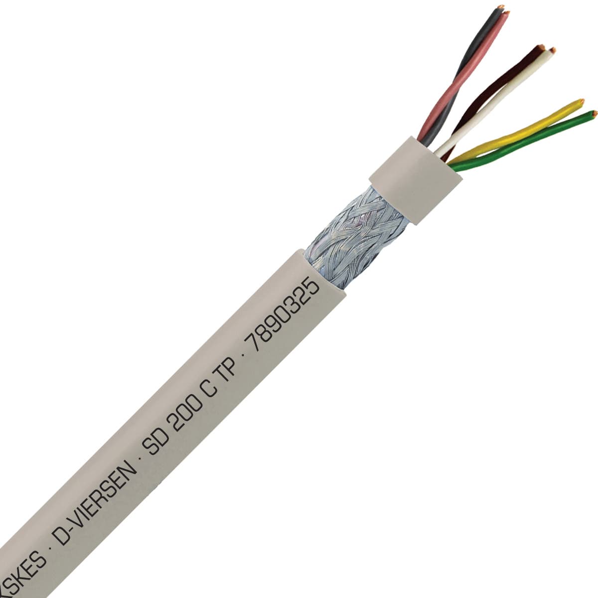 SAB 7890325 SD 200 C TP - 24 AWG/3 pr, shielded halogen free continuous flex oil resistant paired data cable, CE, RoHS SAB 7890325 SD 200 C TP - 24 AWG/3 pr, shielded halogen free continuous flex oil resistant paired data cable, CE, RoHS