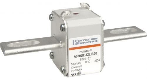 Mersen S302167 S302167 Mersen - Square Body High-Speed Fuse Protistor® Size 32 aR 690VAC IEC 700VAC UL 350A With Striker Slotted Blades long Mersen S302167 S302167 Mersen - Square Body High-Speed Fuse Protistor® Size 32 aR 690VAC IEC 700VAC UL 350A With Striker Slotted Blades long