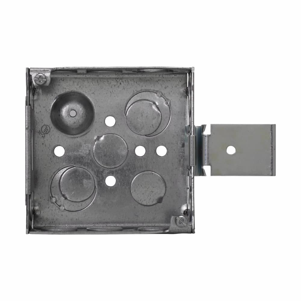 Eaton TP404SSBPF Eaton Crouse-Hinds series Square Outlet Box, (2) 1/2", (2) 1/2", (1) 3/4" E, 4", SSB, Conduit (no clamps), Welded, 1-1/2", Steel, (8) 1/2",(4) 1/2", (1) 3/4" E, Includes ground screw with pigtail lead, 22.0 cubic inch capacity Eaton TP404SSBPF Eaton Crouse-Hinds series Square Outlet Box, (2) 1/2", (2) 1/2", (1) 3/4" E, 4", SSB, Conduit (no clamps), Welded, 1-1/2", Steel, (8) 1/2",(4) 1/2", (1) 3/4" E, Includes ground screw with pigtail lead, 22.0 cubic inch capacity