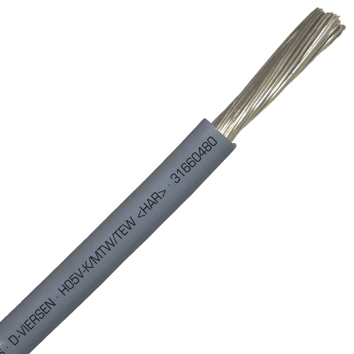 SAB 31660480 H05V-K/MTW/TEW- (HAR/UL/CSA/CE) - 18 AWG hook-up wire, Gray SAB 31660480 H05V-K/MTW/TEW- (HAR/UL/CSA/CE) - 18 AWG hook-up wire, Gray