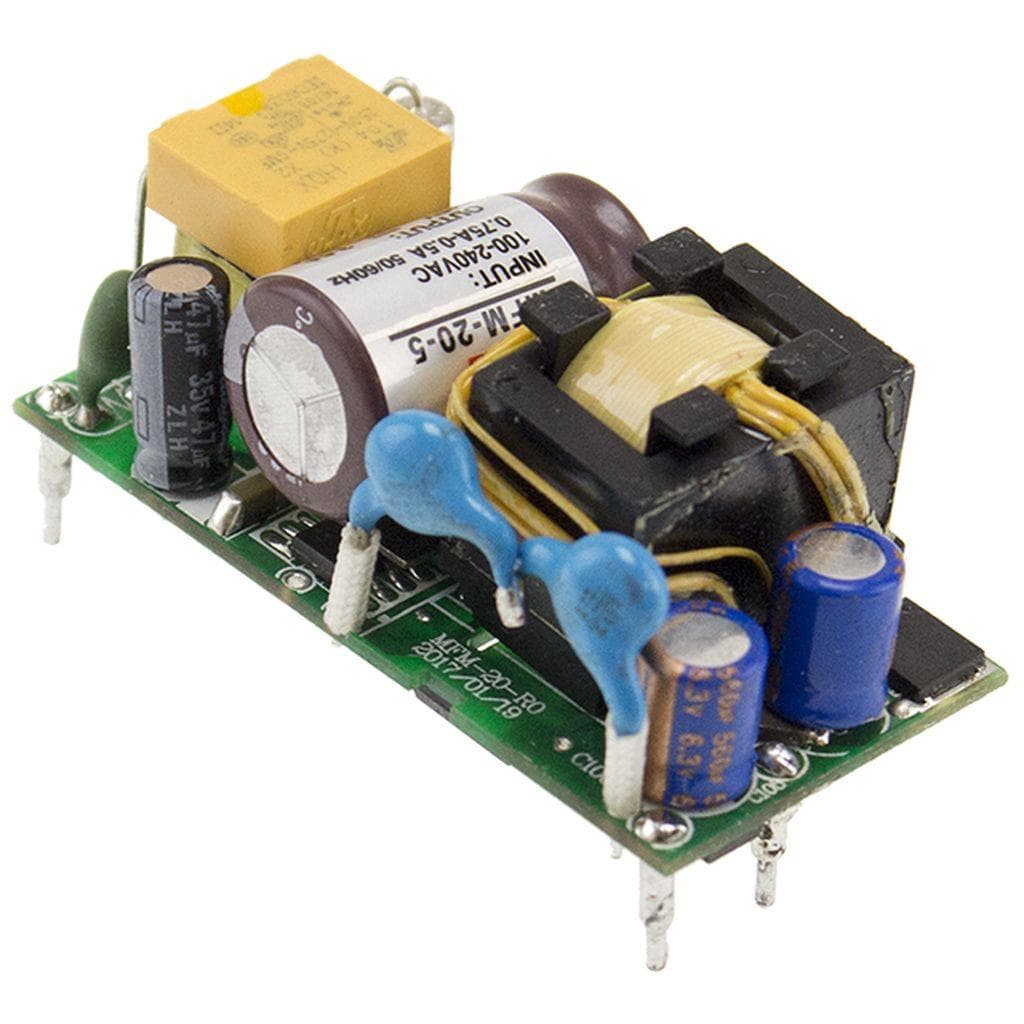 MEAN WELL MFM-20-24 AC-DC Single output Medical Open frame power supply; Output 24Vdc at 0.9A; PCB mount; 2xMOPP MEAN WELL MFM-20-24 AC-DC Single output Medical Open frame power supply; Output 24Vdc at 0.9A; PCB mount; 2xMOPP