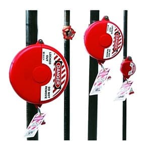Brady Corp 65560 Lockout and Hasp; Red Color; DANGER LOCKED OUT DO NOT REMOVE Depicted Text; 2-1/2" Maximum Handle Size; 1" Minimum Handle Size; 1.41" Maximum Height; Includes Danger Label in English; French and Spanish; Polypropylene Material; 1 Number of Padlock; 300 De Brady Corp 65560 Lockout and Hasp; Red Color; DANGER LOCKED OUT DO NOT REMOVE Depicted Text; 2-1/2" Maximum Handle Size; 1" Minimum Handle Size; 1.41" Maximum Height; Includes Danger Label in English; French and Spanish; Polypropylene Material; 1 Number of Padlock; 300 De