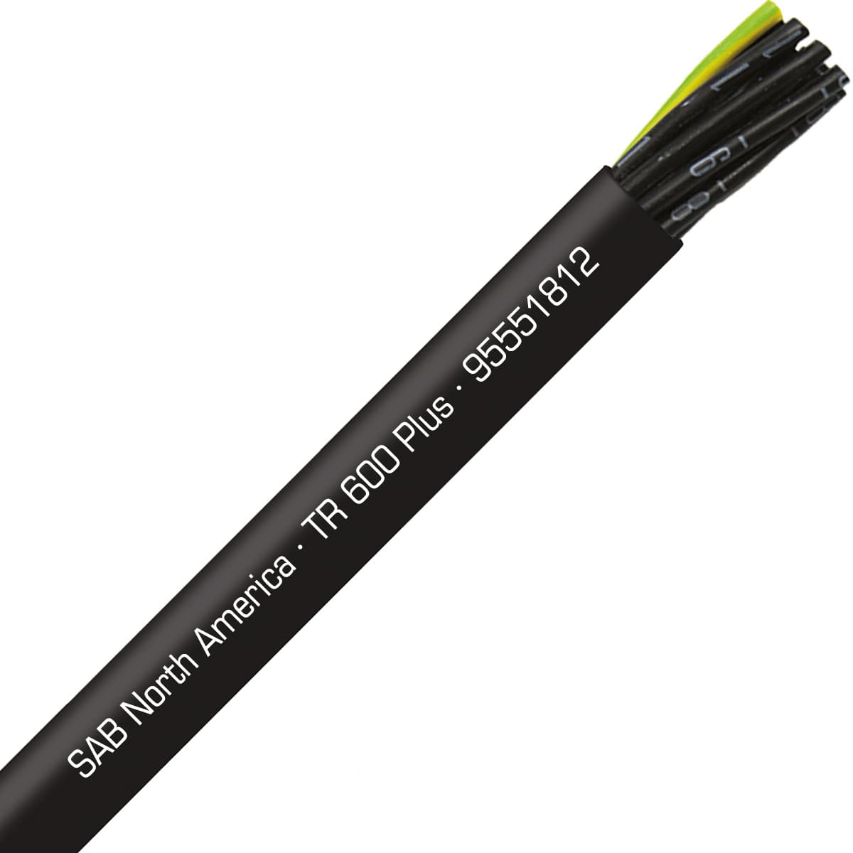 SAB 95551812 TR 600 Plus - 18 AWG/12c, UV and oil resistant flexible exposed run tray cable with reduced O.D., UL, CSA, CE, RoHS SAB 95551812 TR 600 Plus - 18 AWG/12c, UV and oil resistant flexible exposed run tray cable with reduced O.D., UL, CSA, CE, RoHS