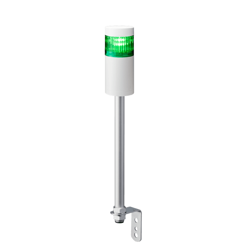 Patlite LR6-102LJNW-G 60mm 1-tier Signal Tower, 24V DC, Pole Mount with L Bracket and Cable, No Flashing/Buzzer, Off-white Patlite LR6-102LJNW-G 60mm 1-tier Signal Tower, 24V DC, Pole Mount with L Bracket and Cable, No Flashing/Buzzer, Off-white