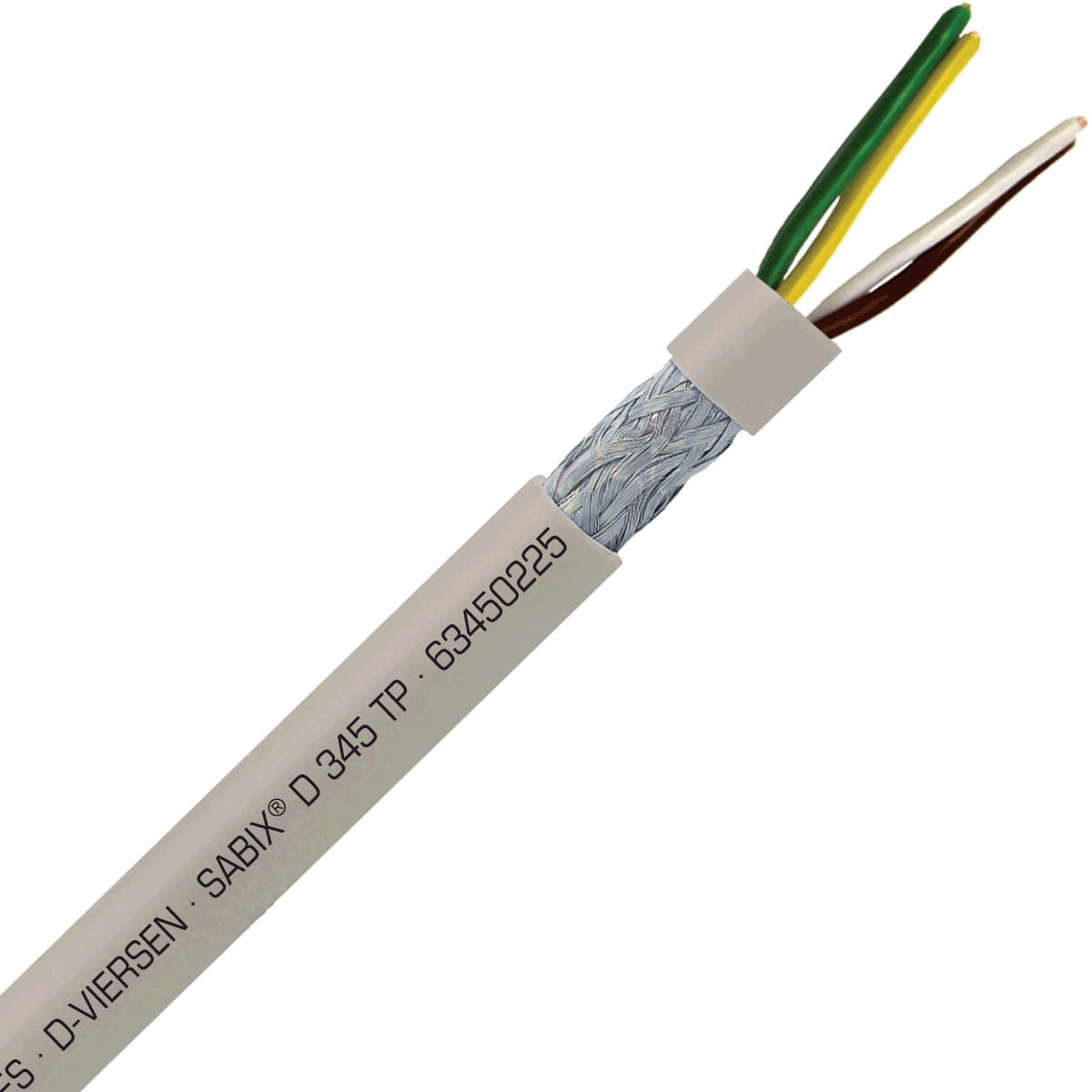 SAB 63450225 SABIX D 345 FRNC TP - 24 AWG/2pr, halogen-free flame retardant paired data cable, CE, RoHS SAB 63450225 SABIX D 345 FRNC TP - 24 AWG/2pr, halogen-free flame retardant paired data cable, CE, RoHS