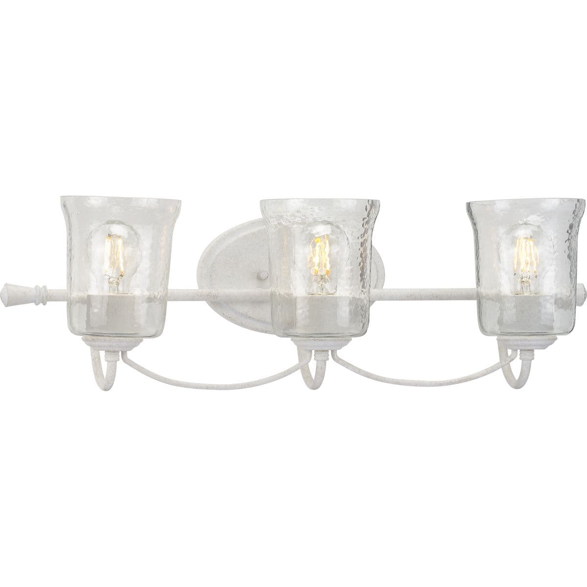 Hubbell P300255-151 Beautiful lighting will appeal to both your classic taste and your artistic spirit with this bath light. Wandering eyes will focus on clear chiseled glass shades as they offer an air of refinery. Handsome cottage white light bases are supported by dainty Hubbell P300255-151 Beautiful lighting will appeal to both your classic taste and your artistic spirit with this bath light. Wandering eyes will focus on clear chiseled glass shades as they offer an air of refinery. Handsome cottage white light bases are supported by dainty