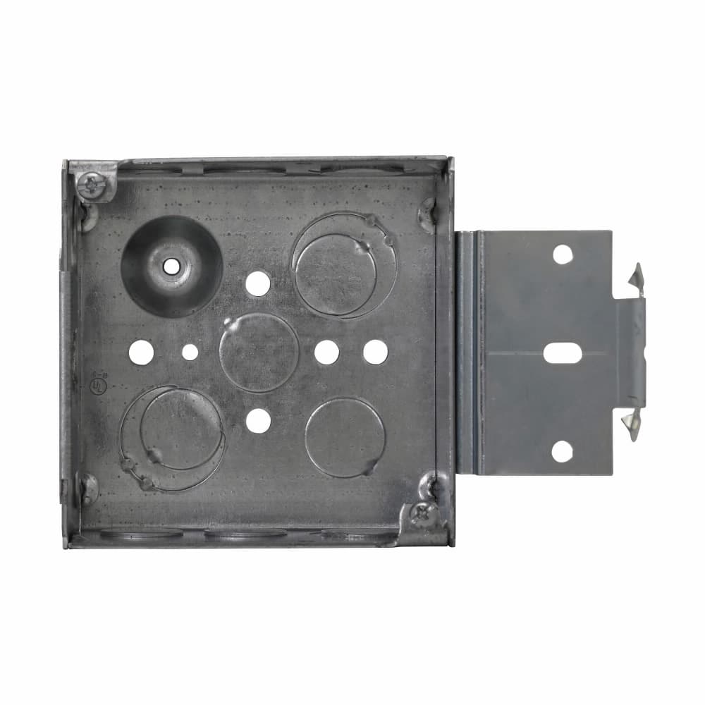 Eaton TP403MSB Eaton Crouse-Hinds series Square Outlet Box, (2) 1/2", (2) 1/2", (1) 3/4" E, 4", MSB, Conduit (no clamps), Welded, 2-1/8", Steel, (8) 1/2",(4) 1/2", (1) 3/4" E, 30.3 cubic inch capacity Eaton TP403MSB Eaton Crouse-Hinds series Square Outlet Box, (2) 1/2", (2) 1/2", (1) 3/4" E, 4", MSB, Conduit (no clamps), Welded, 2-1/8", Steel, (8) 1/2",(4) 1/2", (1) 3/4" E, 30.3 cubic inch capacity