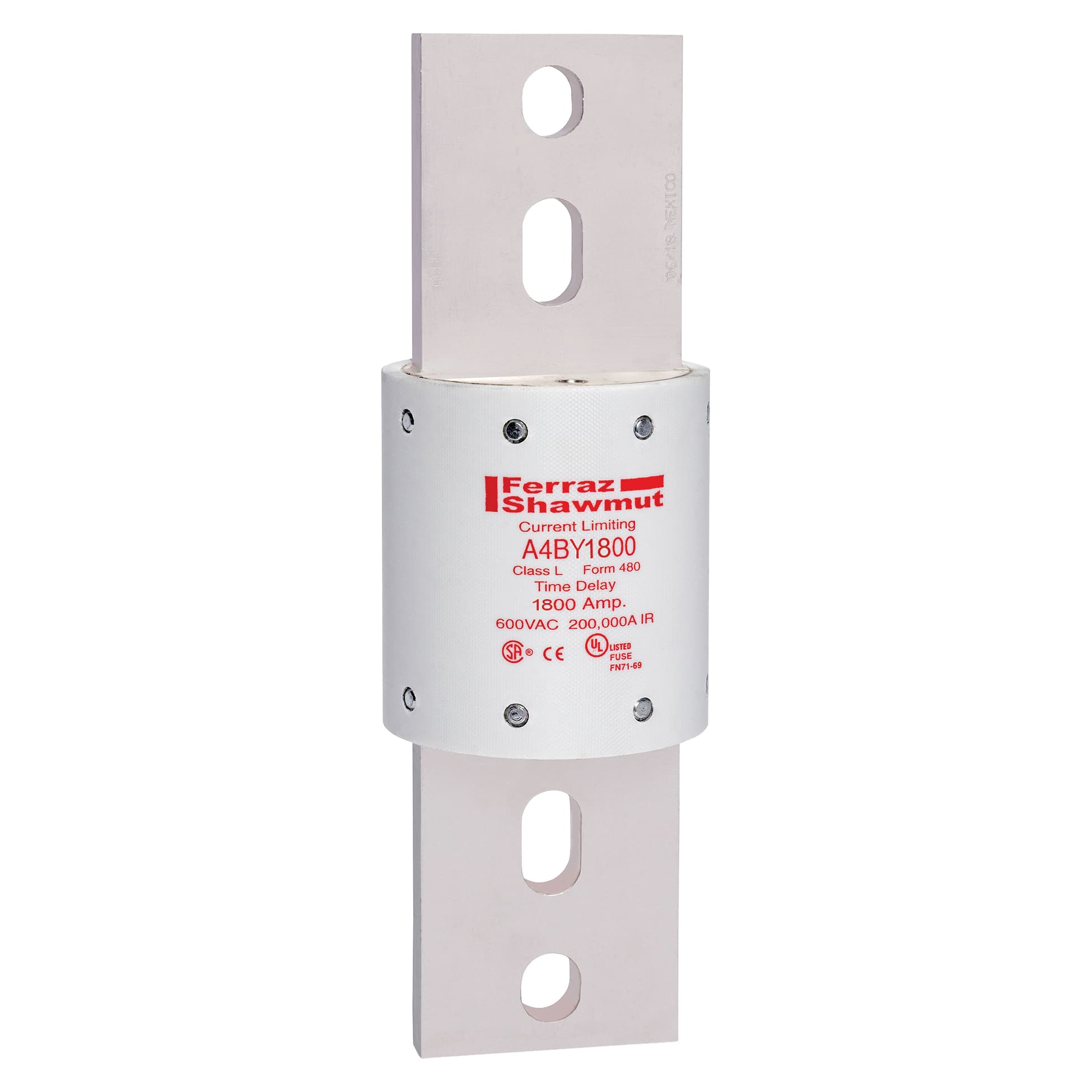 Mersen A4BY1800 A4BY1800 Mersen - Fuse A4BY - Class L - Time-Delay 600VAC 300VDC 1800A Blade Amp-Trap® Mersen A4BY1800 A4BY1800 Mersen - Fuse A4BY - Class L - Time-Delay 600VAC 300VDC 1800A Blade Amp-Trap®