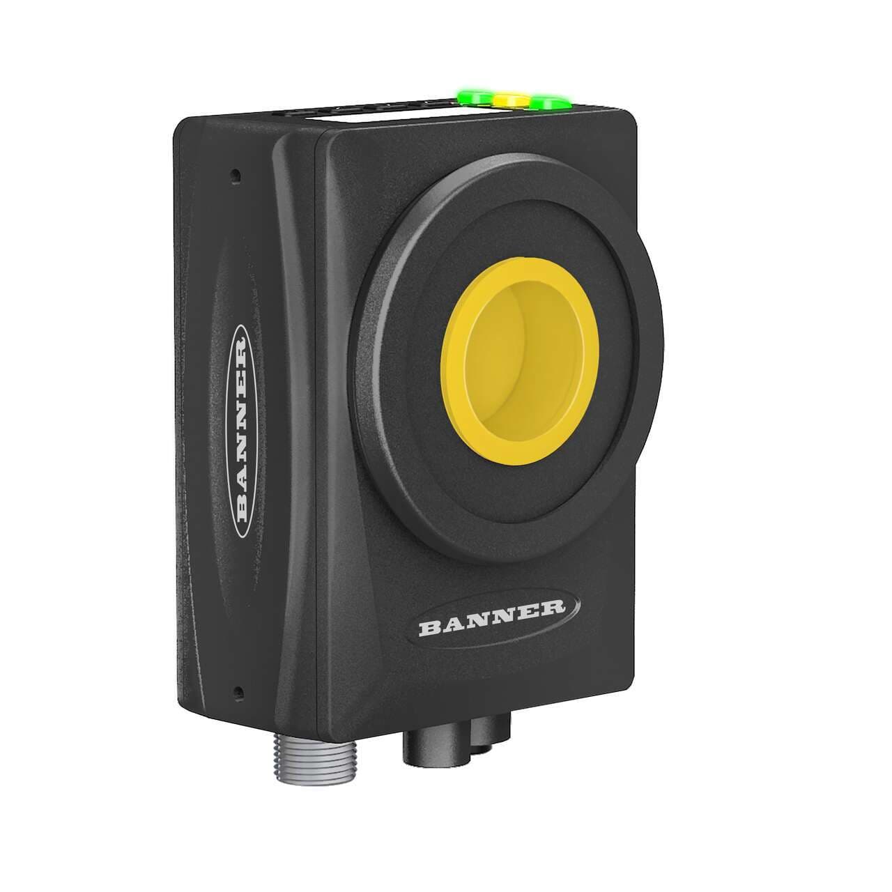 Banner VE202G2A VE Series Smart Camera; Pixels: 1600 x 1200; I/O: 6 Optically Isolated; 4-pin D-code Ethernet Connector; Requires 1 MQDC2S-12XX and 1 STP-M12D-4__ Cable; and 1 C-mount Lens Banner VE202G2A VE Series Smart Camera; Pixels: 1600 x 1200; I/O: 6 Optically Isolated; 4-pin D-code Ethernet Connector; Requires 1 MQDC2S-12XX and 1 STP-M12D-4__ Cable; and 1 C-mount Lens