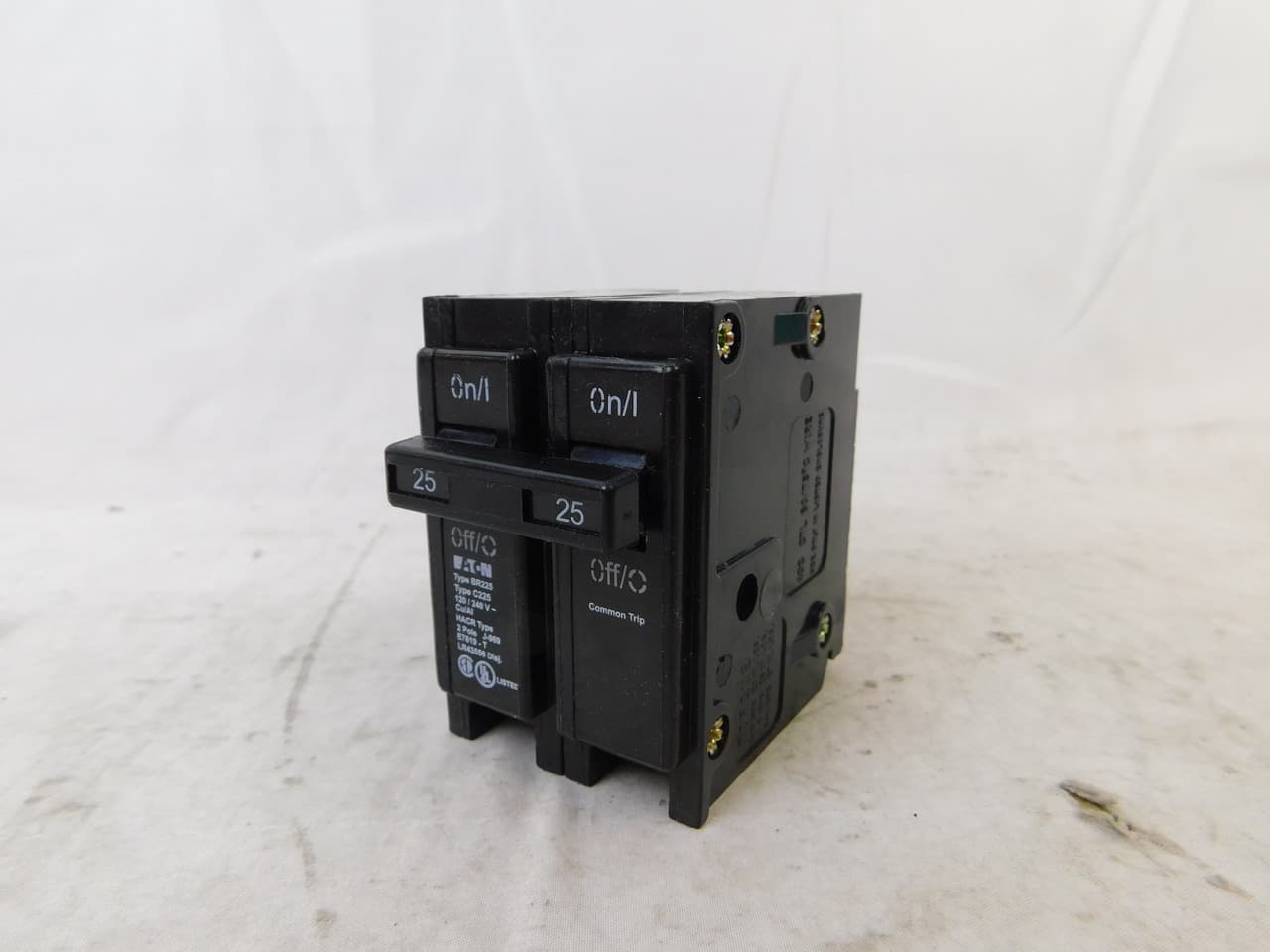 Eaton BR225 BR225 Eaton - Eaton BR thermal magnetic circuit breaker,Type BR 1-Inch plug-on circuit breaker,25 A,10 kAIC,Two-pole,120/240V,BR,Common breaker trip,#14-4 AWG Cu/Al,Q28,BR,Type BR Loadcenters Eaton BR225 BR225 Eaton - Eaton BR thermal magnetic circuit breaker,Type BR 1-Inch plug-on circuit breaker,25 A,10 kAIC,Two-pole,120/240V,BR,Common breaker trip,#14-4 AWG Cu/Al,Q28,BR,Type BR Loadcenters