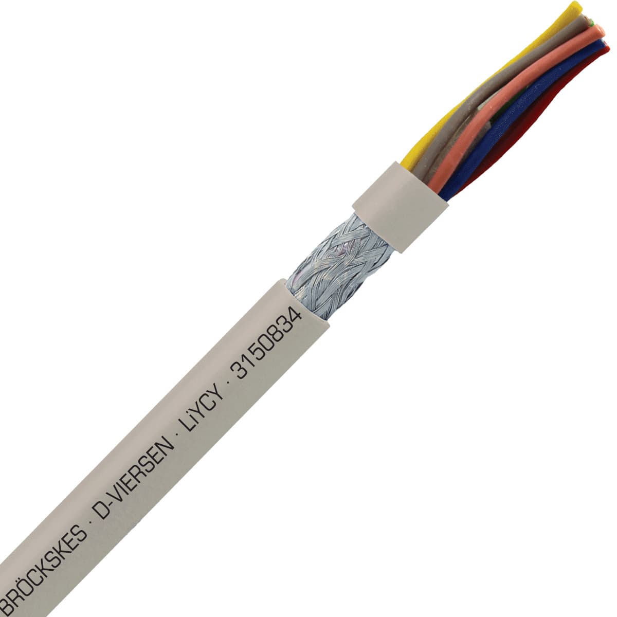 SAB 3150834 LiYCY - 22 AWG/8c, shielded multi-conductor signal and control PVC cable with DIN color code SAB 3150834 LiYCY - 22 AWG/8c, shielded multi-conductor signal and control PVC cable with DIN color code