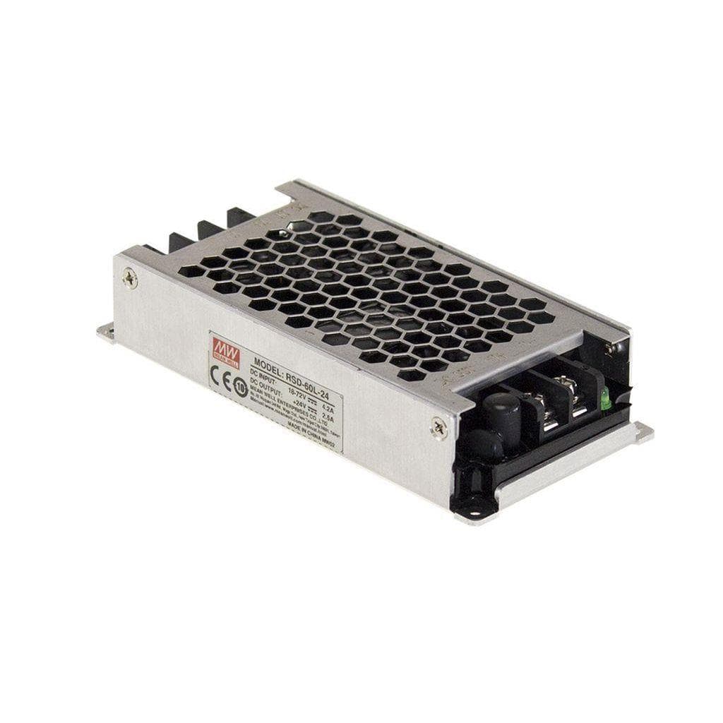 MEAN WELL RSD-60G-12 DC-DC Enclosed converter; Input 9-36Vdc; Output 12Vdc at 5A; railway standard EN50155; 4000Vdc I/O isolation MEAN WELL RSD-60G-12 DC-DC Enclosed converter; Input 9-36Vdc; Output 12Vdc at 5A; railway standard EN50155; 4000Vdc I/O isolation