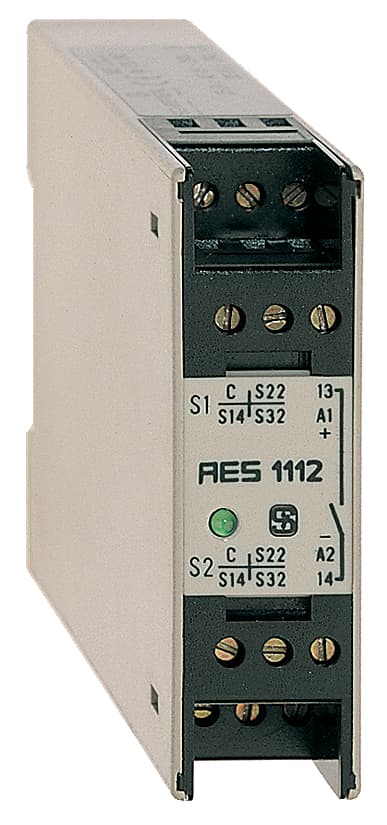 Schmersal AES 1112.1 110 VAC Safety-monitoring modules; Stop category 0; Monitoring of BNS range magnetic safety sensors; 1 safety contact, STOP 0 Schmersal AES 1112.1 110 VAC Safety-monitoring modules; Stop category 0; Monitoring of BNS range magnetic safety sensors; 1 safety contact, STOP 0