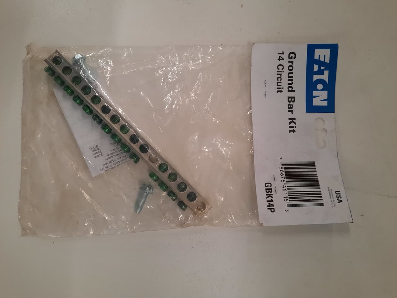 Eaton GBK14P GBK14P Eaton - Eaton CH Loadcenter and Breaker Accessories - 14 Terminal Ground Bar Kit,Ground bar kit,CH,14 terminals,Used with Type CH Loadcenters and Breakers Eaton GBK14P GBK14P Eaton - Eaton CH Loadcenter and Breaker Accessories - 14 Terminal Ground Bar Kit,Ground bar kit,CH,14 terminals,Used with Type CH Loadcenters and Breakers