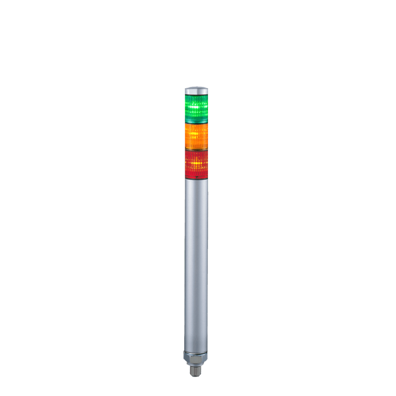 Patlite MP-302C-GYR 30mm 3-Tier LED Signal Tower at 24V DC, Direct Mount, M12 connector, Silver Body, LED: Green, Amber, Red Patlite MP-302C-GYR 30mm 3-Tier LED Signal Tower at 24V DC, Direct Mount, M12 connector, Silver Body, LED: Green, Amber, Red