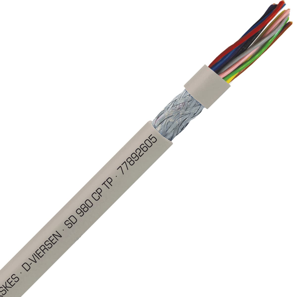 SAB 77892605 SD 980 CP TP - 26 AWG/5pr, shielded halogen-free continuous flex heavy duty PUR data cable, UL, CSA, CE, RoHS SAB 77892605 SD 980 CP TP - 26 AWG/5pr, shielded halogen-free continuous flex heavy duty PUR data cable, UL, CSA, CE, RoHS