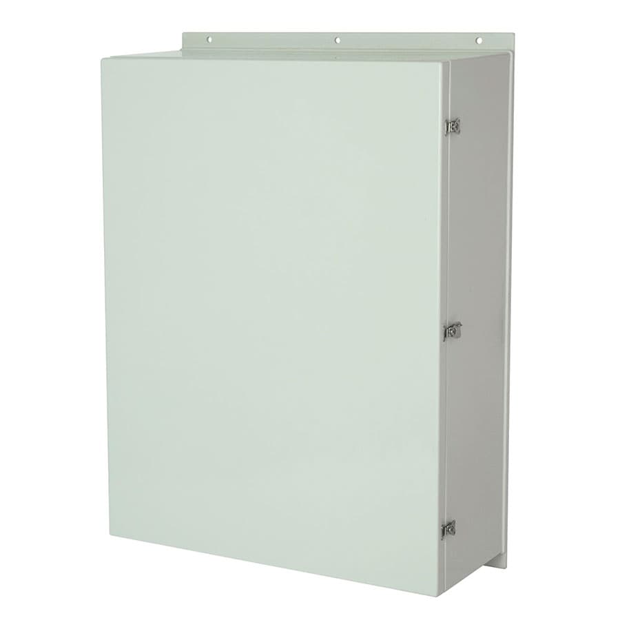 Allied Moulded Products AM483612L 48"x36"x12" Empire Series fiberglass wall mount enclosure assembly with hinged cover and stainless-steel snap latches Allied Moulded Products AM483612L 48"x36"x12" Empire Series fiberglass wall mount enclosure assembly with hinged cover and stainless-steel snap latches