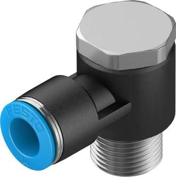 Festo 153093 push-in L-fitting QSLV-3/8-10 360° orientable, male thread with external hexagon. Size: Standard, Nominal size: 8 mm, Type of seal on screw-in stud: coating, Assembly position: Any, Container size: 10 Festo 153093 push-in L-fitting QSLV-3/8-10 360° orientable, male thread with external hexagon. Size: Standard, Nominal size: 8 mm, Type of seal on screw-in stud: coating, Assembly position: Any, Container size: 10