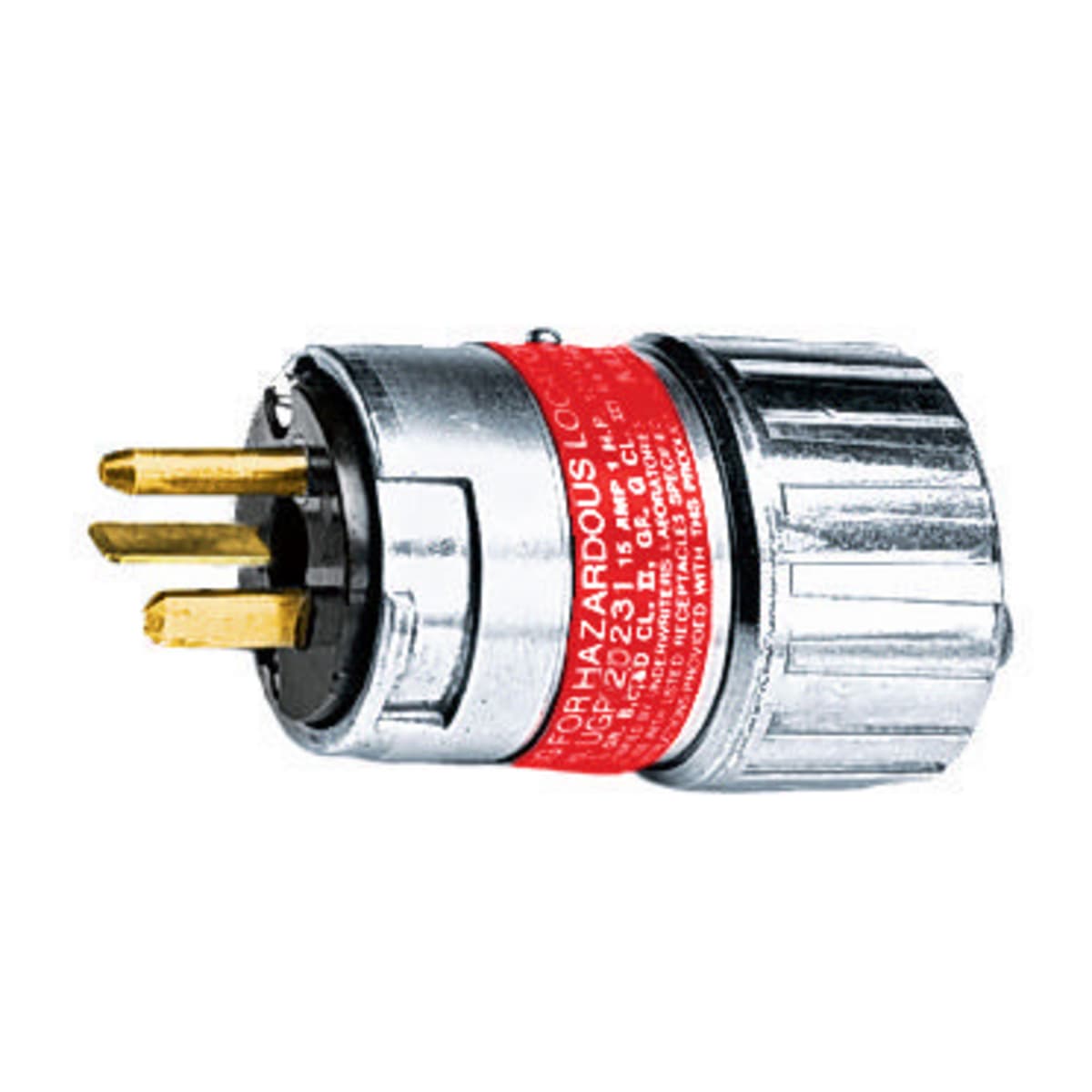 Hubbell UGP20231 Straight Blade Devices, Explosion Proof, Male Plug, 20A 125V, 5-20P, Single Pack Hubbell UGP20231 Straight Blade Devices, Explosion Proof, Male Plug, 20A 125V, 5-20P, Single Pack
