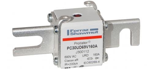 Mersen J300112 J300112 Mersen - Square Body High-Speed Fuse Protistor® Size 30 aR 690VAC IEC 700VAC UL 160A With Striker DIN 80 Blades Mersen J300112 J300112 Mersen - Square Body High-Speed Fuse Protistor® Size 30 aR 690VAC IEC 700VAC UL 160A With Striker DIN 80 Blades