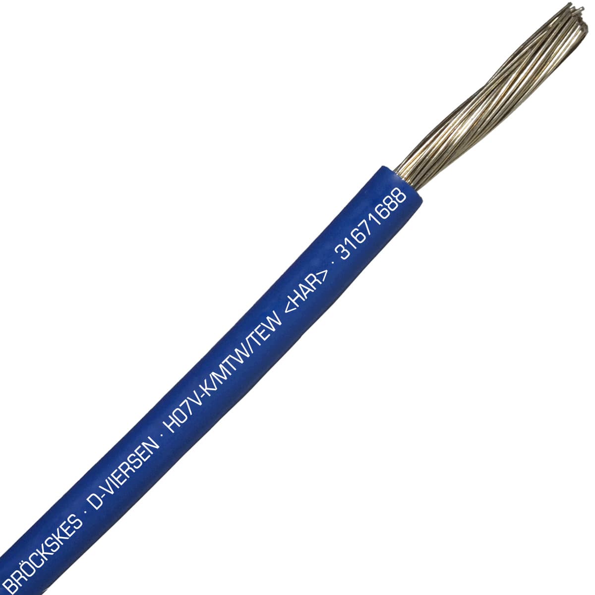 SAB 31671688 H07V-K/MTW/TEW- (HAR/UL/CSA/CE) - 8 AWG hook-up wire, Dark Blue SAB 31671688 H07V-K/MTW/TEW- (HAR/UL/CSA/CE) - 8 AWG hook-up wire, Dark Blue