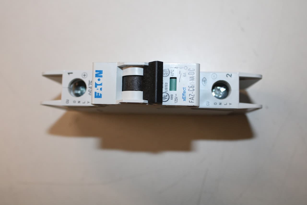 Eaton FAZ-C6/1-NA-DC-SP FAZ-C6/1-NA-DC-SP Eaton - UL 489 Industrial Miniature Circuit Breakers - Supplementary Protector Eaton FAZ-C6/1-NA-DC-SP FAZ-C6/1-NA-DC-SP Eaton - UL 489 Industrial Miniature Circuit Breakers - Supplementary Protector