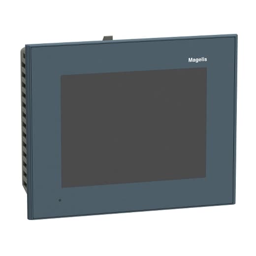 Schneider Electric HMIGTO2315FW Schneider Electric HMIGTO2315FW is a stainless steel operator dialogue touchscreen HMI and Programmable Terminal (PT) designed for industrial applications. It features 32 groups of 64 recipes, allowing for a maximum of 1024 ingredients and recipe curves, along with a log alarm and a built-in real-time clock. For connectivity, it includes a USB mini-B port, a USB type A port, two RJ45 ports, and a 9-pin D-Sub connector. The HMIGTO2315FW supports multiple communication protocols, including Modbus, Modbus TCP/IP, Uni-TE, RS-232C, RS-485, and Ethernet TCP/IP. It operates on a 24Vdc supply voltage and is designed for flush mounting. The operating ambient air temperature range is 0 to +55°C, and it offers a degree of protection rated at IP66K and NEMA 4X. The device supports a 4GB SD card for expansion and has a memory capacity of 96MB for applications. The display is a 5.7" QVGA TFT with 65K colors and LED backlight, featuring a pixel count of 320x240. It can be stored in temperatures ranging from -20 to +60°C. The operating system is Magelis, and the electrical durability of the backlight is rated for 50,000 hours. Schneider Electric HMIGTO2315FW Schneider Electric HMIGTO2315FW is a stainless steel operator dialogue touchscreen HMI and Programmable Terminal (PT) designed for industrial applications. It features 32 groups of 64 recipes, allowing for a maximum of 1024 ingredients and recipe curves, along with a log alarm and a built-in real-time clock. For connectivity, it includes a USB mini-B port, a USB type A port, two RJ45 ports, and a 9-pin D-Sub connector. The HMIGTO2315FW supports multiple communication protocols, including Modbus, Modbus TCP/IP, Uni-TE, RS-232C, RS-485, and Ethernet TCP/IP. It operates on a 24Vdc supply voltage and is designed for flush mounting. The operating ambient air temperature range is 0 to +55°C, and it offers a degree of protection rated at IP66K and NEMA 4X. The device supports a 4GB SD card for expansion and has a memory capacity of 96MB for applications. The display is a 5.7" QVGA TFT with 65K colors and LED backlight, featuring a pixel count of 320x240. It can be stored in temperatures ranging from -20 to +60°C. The operating system is Magelis, and the electrical durability of the backlight is rated for 50,000 hours.