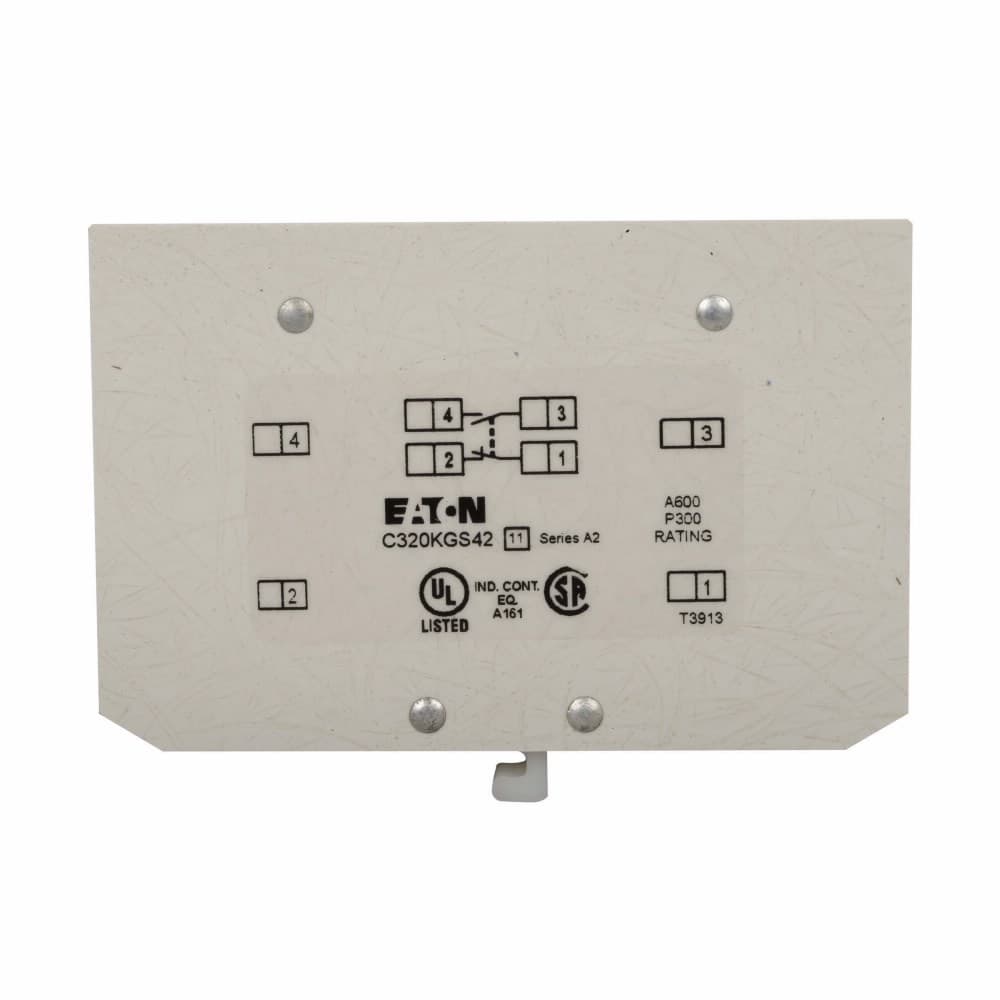 Eaton C320KGS42 C320KGS42 Eaton - Eaton Freedom NEMA auxiliary contact, Freedom Accessory, Base auxiliary contact, Used on Starter and Contactors, NO NC circuit, NEMA Sizes 4-5, IEC Sizes P-S Eaton C320KGS42 C320KGS42 Eaton - Eaton Freedom NEMA auxiliary contact, Freedom Accessory, Base auxiliary contact, Used on Starter and Contactors, NO NC circuit, NEMA Sizes 4-5, IEC Sizes P-S