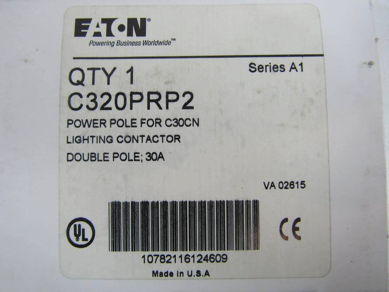Eaton C320PRP2 C320PRP2 Eaton - C30 Accessory, Power pole, Used with C30 Lighting Contactor, Two-pole Eaton C320PRP2 C320PRP2 Eaton - C30 Accessory, Power pole, Used with C30 Lighting Contactor, Two-pole