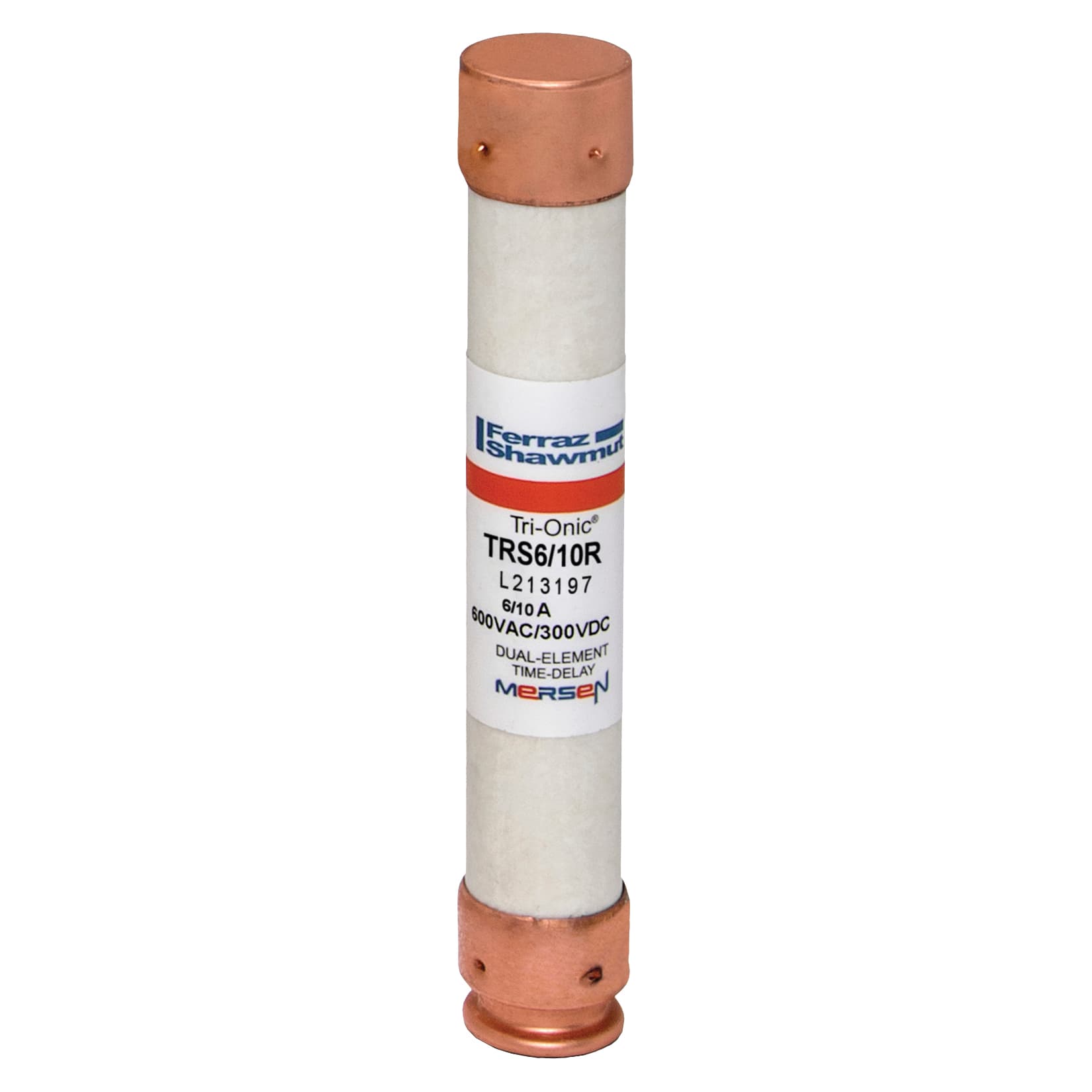 Mersen TRS6/10R TRS6/10R Mersen - Fuse TRS-R - Class RK5 - Time-Delay 600VAC 600VDC 0.6A Ferrule Tri-Onic® Mersen TRS6/10R TRS6/10R Mersen - Fuse TRS-R - Class RK5 - Time-Delay 600VAC 600VDC 0.6A Ferrule Tri-Onic®