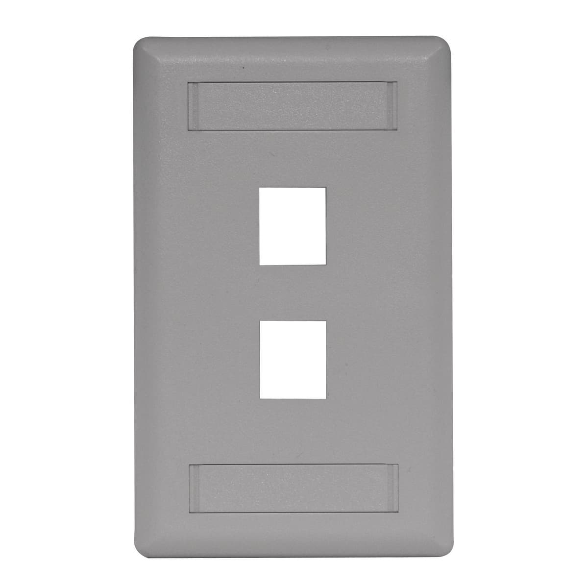 Hubbell IFP12GY Phone/Data/Multimedia Faceplate, Face Plate, Rear-Loading, 2-Port, Single-Gang, Gray ; Fits all Hubbell keystone connections (AV, data and fiber) ; Supplied with paper labels, clear and color match screw covers ; Secure ; Requires removal to access conne Hubbell IFP12GY Phone/Data/Multimedia Faceplate, Face Plate, Rear-Loading, 2-Port, Single-Gang, Gray ; Fits all Hubbell keystone connections (AV, data and fiber) ; Supplied with paper labels, clear and color match screw covers ; Secure ; Requires removal to access conne