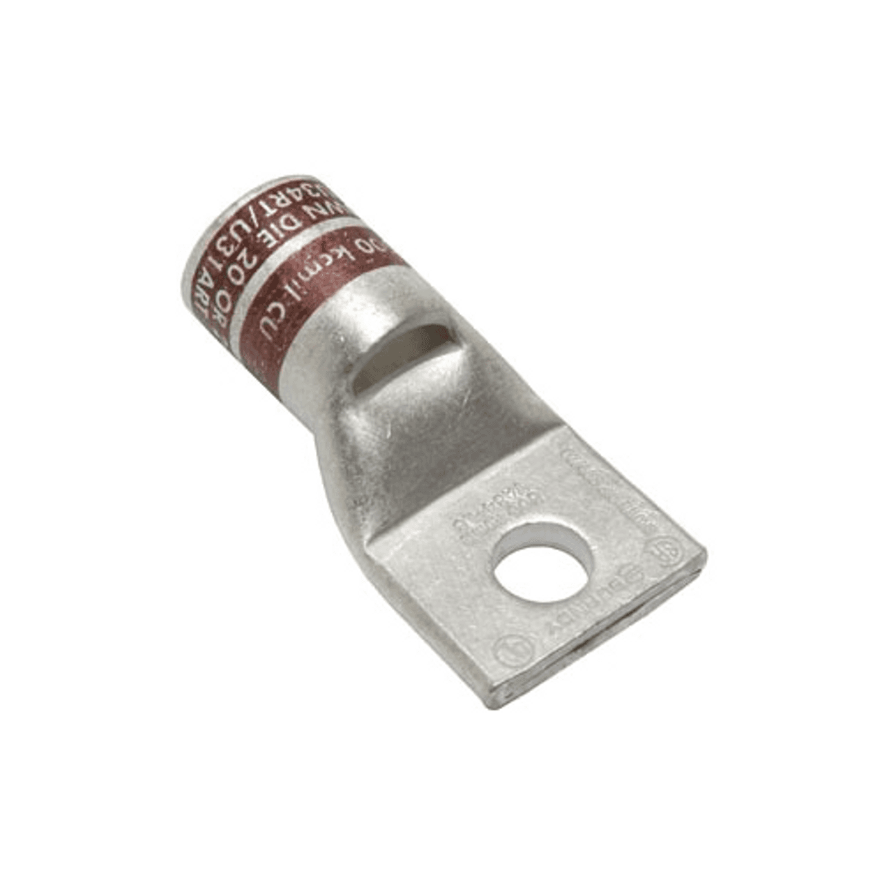 Burndy YA34L37 500 KCMIL Stranded Copper Conductor, 600 V to 35 kV, 3/8" Stud, Brown, Electro Tin Plated Copper, 1-Hole, Short/Standard, Chamfered, Skived, Straight Burndy YA34L37 500 KCMIL Stranded Copper Conductor, 600 V to 35 kV, 3/8" Stud, Brown, Electro Tin Plated Copper, 1-Hole, Short/Standard, Chamfered, Skived, Straight