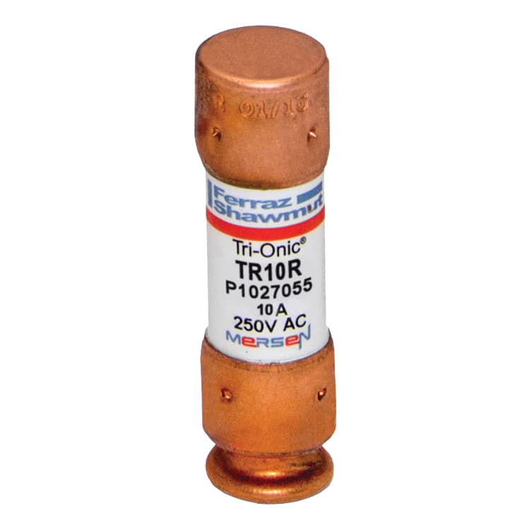 Mersen TR10R TR10R Mersen - Fuse TR-R - Class RK5 - Time-Delay 250VAC 160VDC 10A Ferrule Tri-Onic® Mersen TR10R TR10R Mersen - Fuse TR-R - Class RK5 - Time-Delay 250VAC 160VDC 10A Ferrule Tri-Onic®