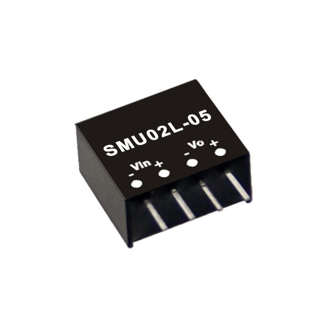 MEAN WELL SMU02L-05 DC-DC Unregulated Single Output Converter; Output 5VDC at 0.4A; 1500VDC I/O isolation; SIP package MEAN WELL SMU02L-05 DC-DC Unregulated Single Output Converter; Output 5VDC at 0.4A; 1500VDC I/O isolation; SIP package