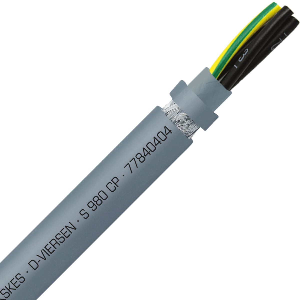 SAB 77840404 S 980 CP - 4 AWG/4c, shielded halogen-free heavy duty continuous flex PUR control cable, UL, CSA, CE, RoHS SAB 77840404 S 980 CP - 4 AWG/4c, shielded halogen-free heavy duty continuous flex PUR control cable, UL, CSA, CE, RoHS
