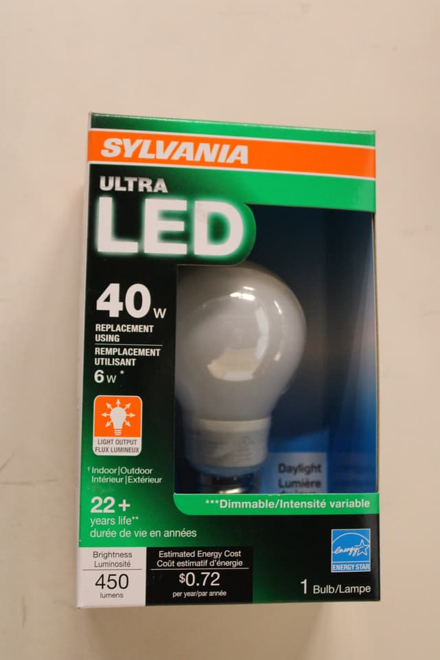 LED6A19/DIM/0/850/G5/RP Part Image. Manufactured by Sylvania.