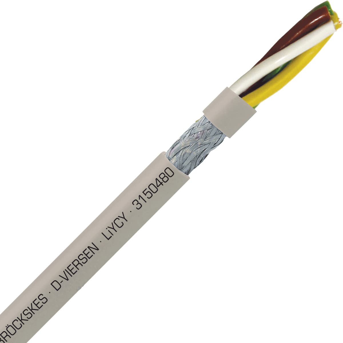 SAB 3150480 LiYCY - 18 AWG/4c, shielded multi-conductor signal and control PVC cable with DIN color code SAB 3150480 LiYCY - 18 AWG/4c, shielded multi-conductor signal and control PVC cable with DIN color code