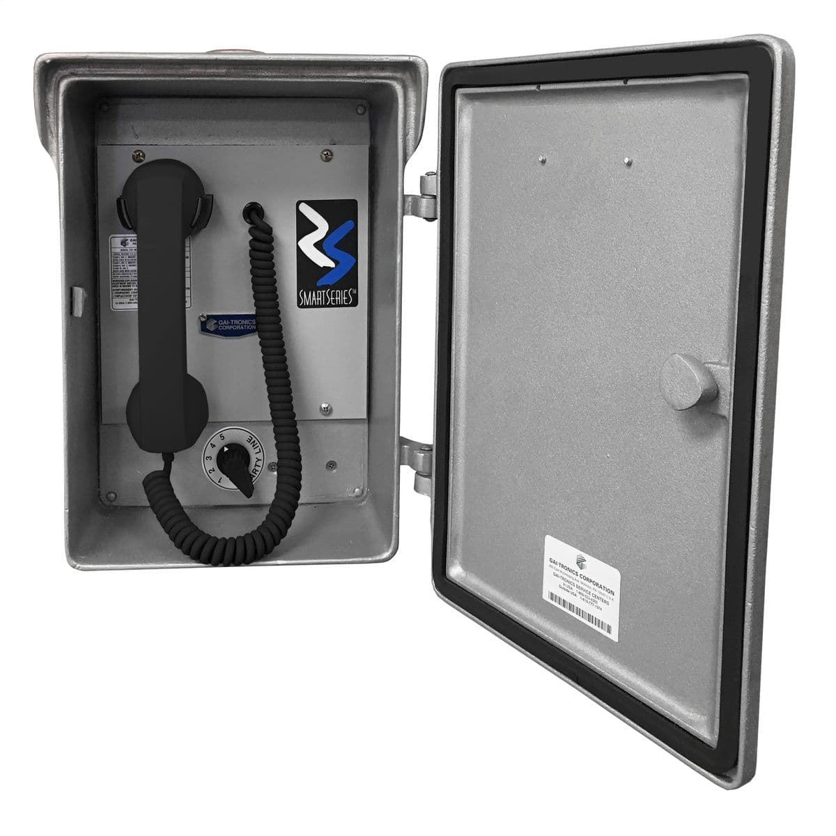 Hubbell 7305-821 RTU, SMART Handset/Amplifier Station, Weatherproof; Consists of: 701-902 and 7325-105  ; Station off-hook status monitored ; Page and off-hook duration limited to prevent nuisance pages and open microphone problems ; SmartVolume feature automatically adju Hubbell 7305-821 RTU, SMART Handset/Amplifier Station, Weatherproof; Consists of: 701-902 and 7325-105  ; Station off-hook status monitored ; Page and off-hook duration limited to prevent nuisance pages and open microphone problems ; SmartVolume feature automatically adju