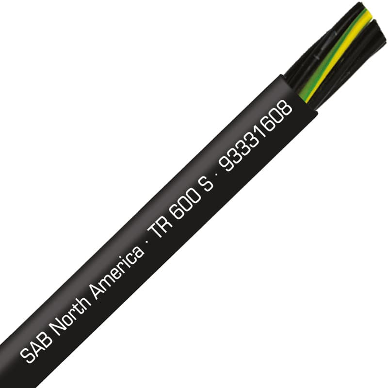 SAB 93331608 TR 600 S - 16 AWG/8c, oil resistant flexible exposed run tray cable, UL, CSA, WTTC, NFPA 79, CE RoHS SAB 93331608 TR 600 S - 16 AWG/8c, oil resistant flexible exposed run tray cable, UL, CSA, WTTC, NFPA 79, CE RoHS