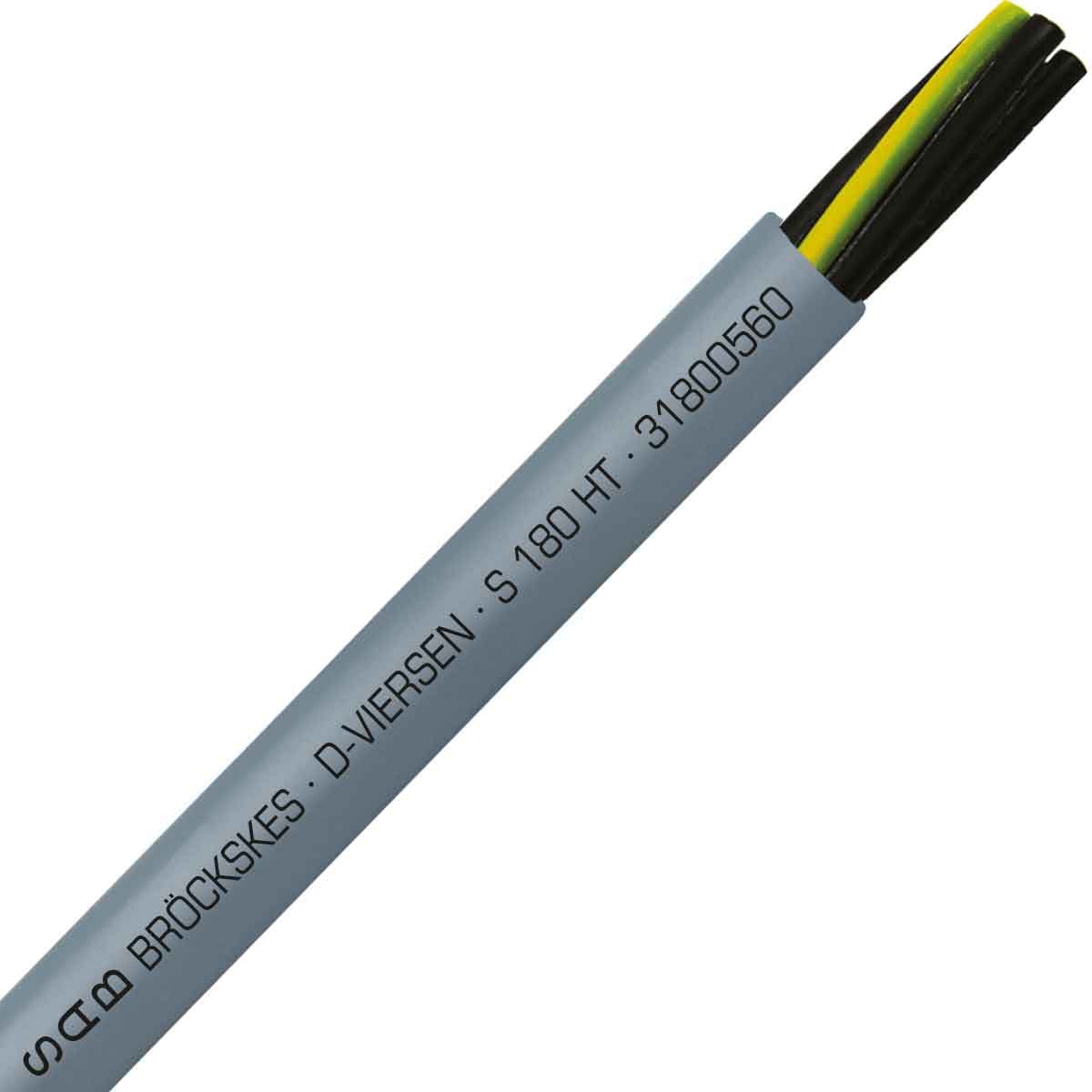 SAB 31800560 S 180 HT - 10 AWG/5c, high temperature continuous flex silicone cable, CE, RoHS SAB 31800560 S 180 HT - 10 AWG/5c, high temperature continuous flex silicone cable, CE, RoHS