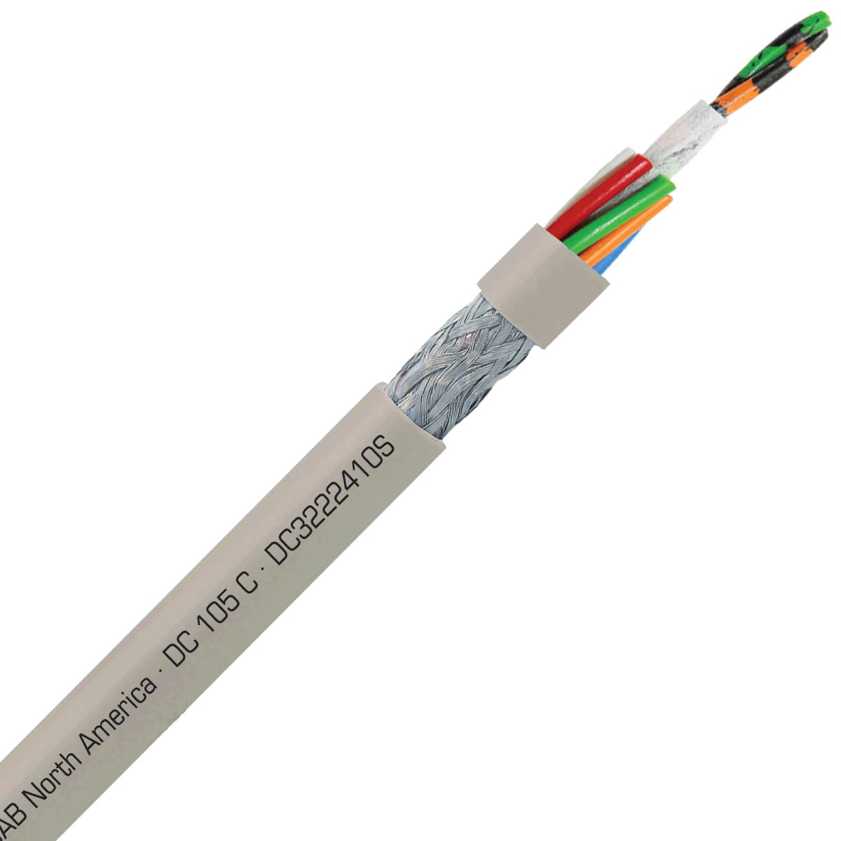 SAB DC3222410S DC 105 C - 24 AWG/10c, shielded flexible oil resistant data cable, UL, CSA, CE, RoHS SAB DC3222410S DC 105 C - 24 AWG/10c, shielded flexible oil resistant data cable, UL, CSA, CE, RoHS