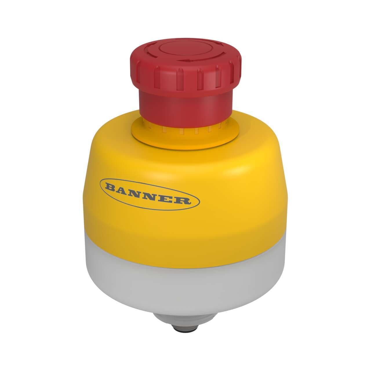 Banner SSA-EB1PL-12ECQ8 SSA-EB1 30 mm Mount Emergency Stop Push Button; Red-Solid Illuminated Base; 40 mm Actuator; IP65; Contacts: 2NC/1NO-PNP; 8-pin M12 Integral QD Banner SSA-EB1PL-12ECQ8 SSA-EB1 30 mm Mount Emergency Stop Push Button; Red-Solid Illuminated Base; 40 mm Actuator; IP65; Contacts: 2NC/1NO-PNP; 8-pin M12 Integral QD