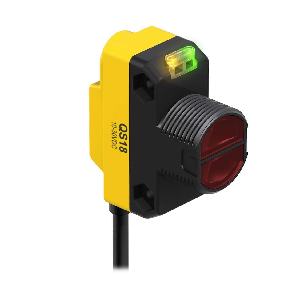 Banner QS18VP6DQ5 WORLD-BEAM QS18 Series: Diffuse; Range: 450 mm; Input: 10-30 V dc; Output: Complementary Solid-State PNP; 150 mm (6 in) M12 Pigtail QD Banner QS18VP6DQ5 WORLD-BEAM QS18 Series: Diffuse; Range: 450 mm; Input: 10-30 V dc; Output: Complementary Solid-State PNP; 150 mm (6 in) M12 Pigtail QD
