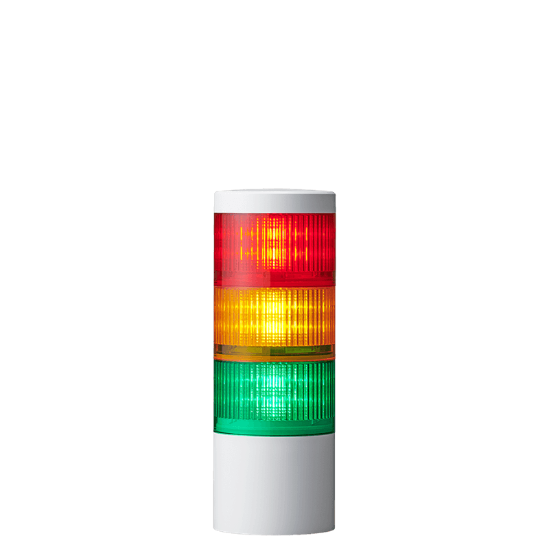 Patlite LR10-302WJNW-RYG 3-tier RYG LED, 100mm IP96K Washdown Safe Signal Tower for Direct Mount with Cable Patlite LR10-302WJNW-RYG 3-tier RYG LED, 100mm IP96K Washdown Safe Signal Tower for Direct Mount with Cable