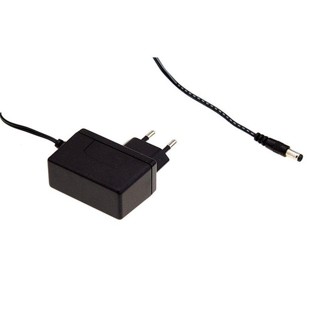 MEAN WELL SGA12E07-P1J AC-DC Slim wall mounted adaptor; Input range 90-264VAC with 2 pole Euro plug; Output 7 VDC at 1.6A MEAN WELL SGA12E07-P1J AC-DC Slim wall mounted adaptor; Input range 90-264VAC with 2 pole Euro plug; Output 7 VDC at 1.6A