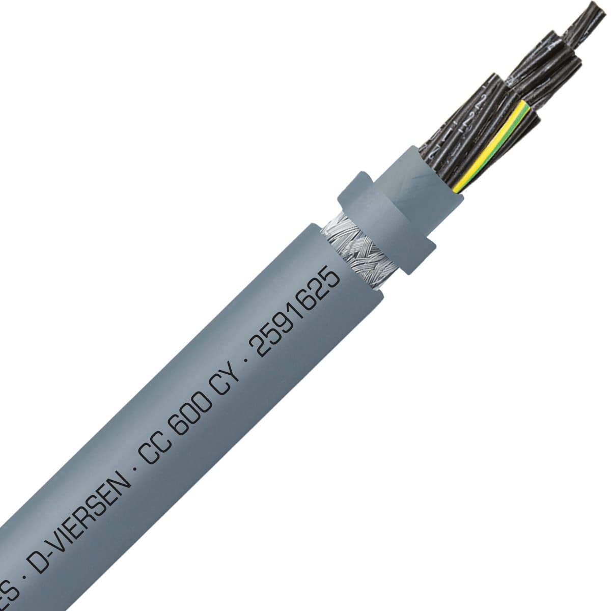 SAB 2591625 CC 600 CY - 16 AWG/25c, shielded oil resistant PVC flexible control cable, 600V, UL, CSA, VDE, CE, RoHS SAB 2591625 CC 600 CY - 16 AWG/25c, shielded oil resistant PVC flexible control cable, 600V, UL, CSA, VDE, CE, RoHS