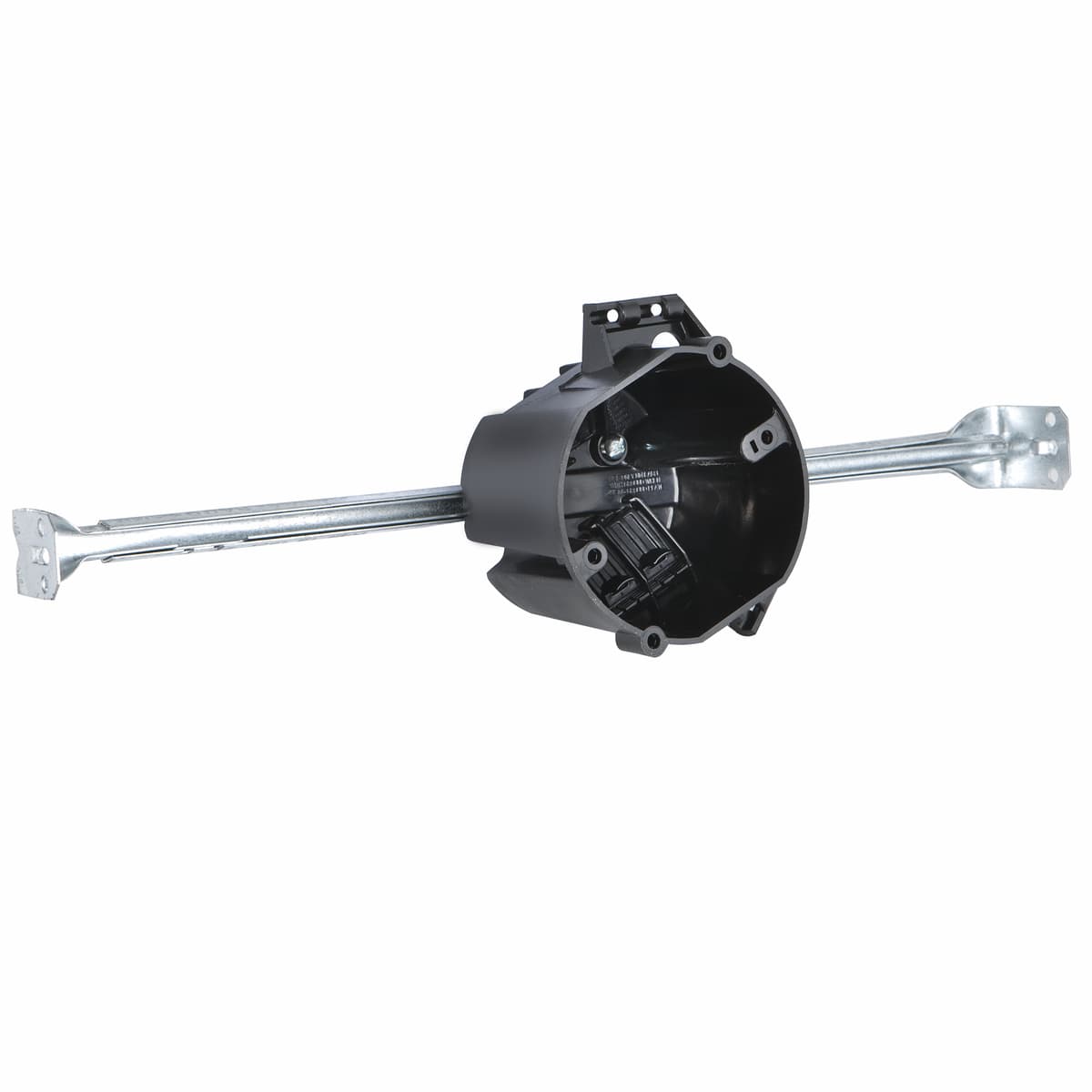 Hubbell 7307 3-1/2 in. Round Non-Metallic Ceiling Box, 2-5/8 in. Deep with Expandable Bar Hanger  ; RACO® Nonmetallic cable boxes provide the installer with a cost alternative that is lightweight and easy to install. ; Self-clamping wire entry clamps. ; Round fixture  Hubbell 7307 3-1/2 in. Round Non-Metallic Ceiling Box, 2-5/8 in. Deep with Expandable Bar Hanger  ; RACO® Nonmetallic cable boxes provide the installer with a cost alternative that is lightweight and easy to install. ; Self-clamping wire entry clamps. ; Round fixture