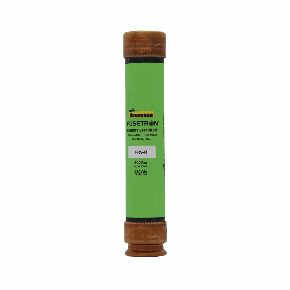 Cooper Bussmann FRS-R-40 FRS-R-40 Cooper Bussmann - Eaton Bussmann series FRS-R fuse, 40 A, Dual, Class RK5, Non-indicating, Ferrule end x ferrule end, 10 sec at 500%, 200 kAIC at 600 V,20 kAIC at 250 Vdc, Standard, 600 V, 250 Vdc Cooper Bussmann FRS-R-40 FRS-R-40 Cooper Bussmann - Eaton Bussmann series FRS-R fuse, 40 A, Dual, Class RK5, Non-indicating, Ferrule end x ferrule end, 10 sec at 500%, 200 kAIC at 600 V,20 kAIC at 250 Vdc, Standard, 600 V, 250 Vdc